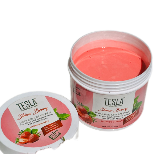 Tesla painless Cream Wax Strawberry Flavor