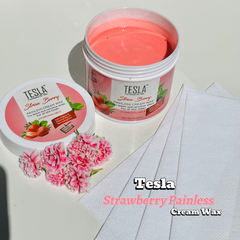 Tesla painless Cream Wax Strawberry Flavor